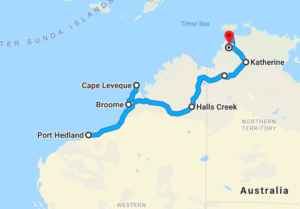 Port Hedland (WA) to Darwin (NT)